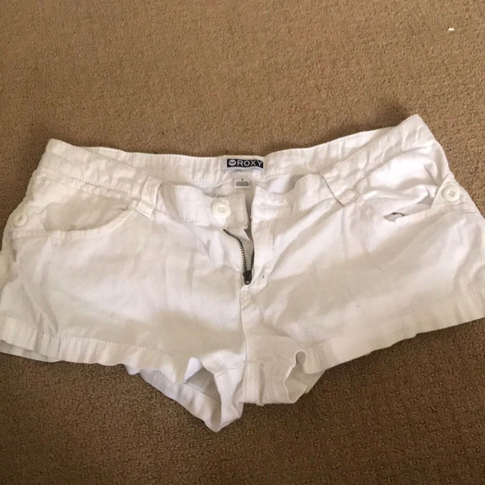 White pair of roxy shorts